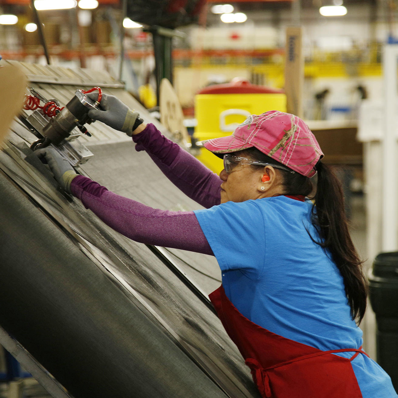 Employee working on Table